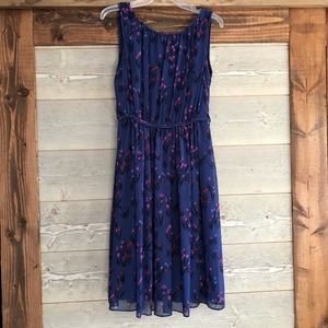 Boden Blue Floral Dress - Like New